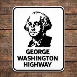 George Washington Highway Sign Customize Colors Massachusetts Virginia freeway